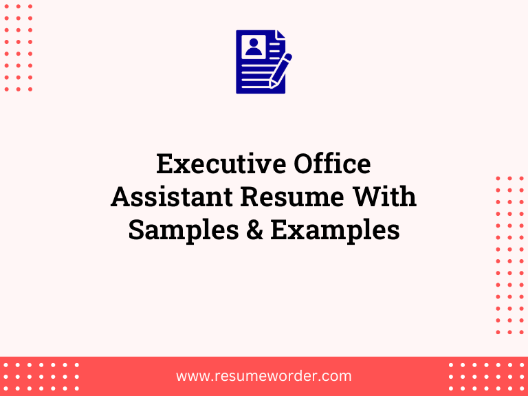 executive office assistant resume with samples examples