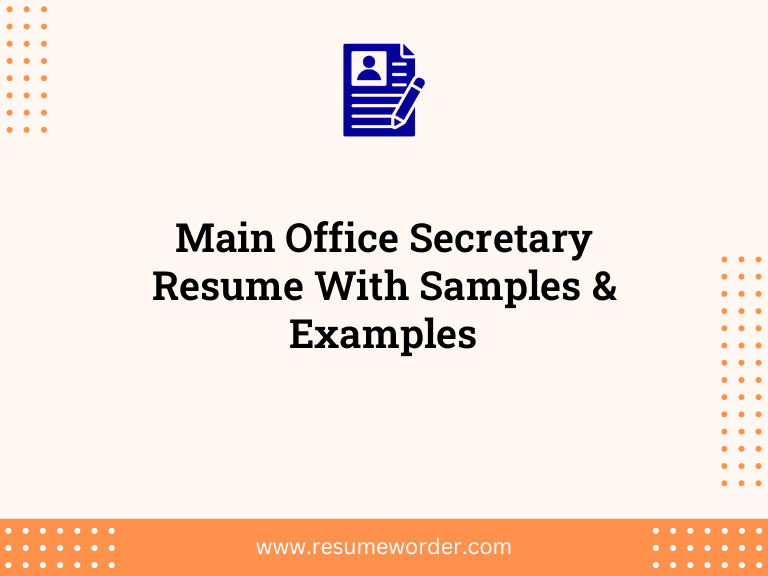 main office secretary resume with samples examples