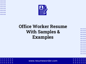office worker resume with samples examples