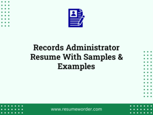 records administrator resume with samples examples