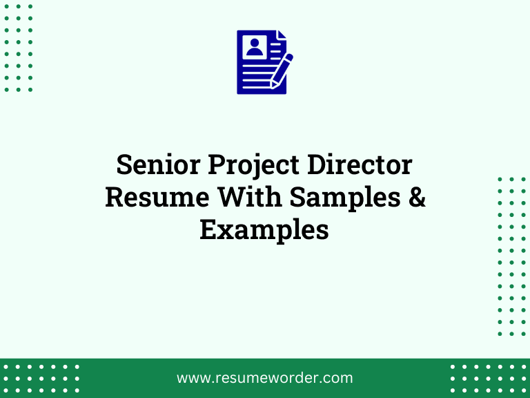senior project director resume with samples examples