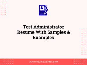 test administrator resume with samples examples