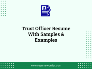 trust officer resume with samples examples
