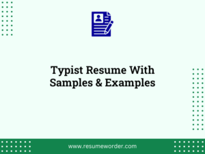 typist resume with samples examples