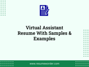 virtual assistant resume with samples examples