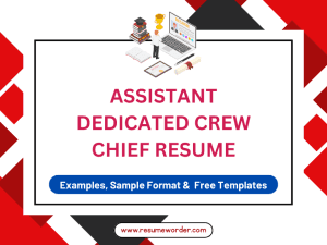 Assistant Dedicated Crew Chief Resume - Examples