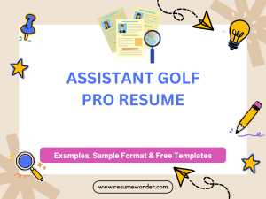 Assistant Golf Pro Resume - Sample Templates