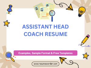 Assistant Head Coach Resume - Sample Templates
