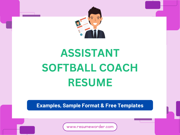 Assistant Softball Coach Resume - Guide