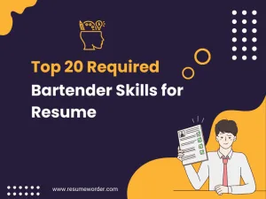 Bartender Skills for Resume