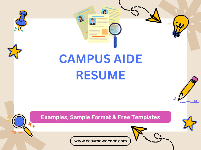 Campus Aide Resume - Sample Templates