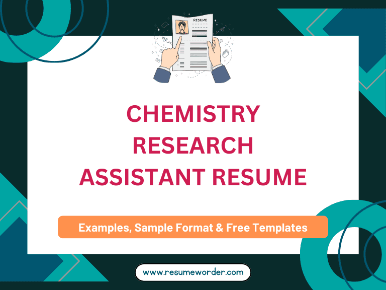 Chemistry Research Assistant Resume - Examples