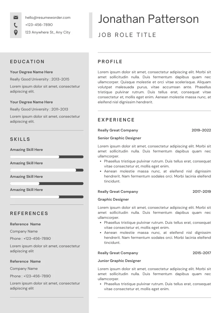 Interior Design Resume