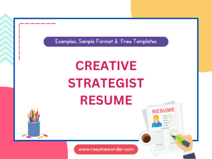 Creative Strategist Resume - Examples