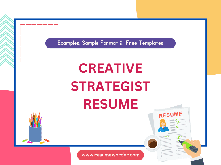 Creative Strategist Resume - Examples