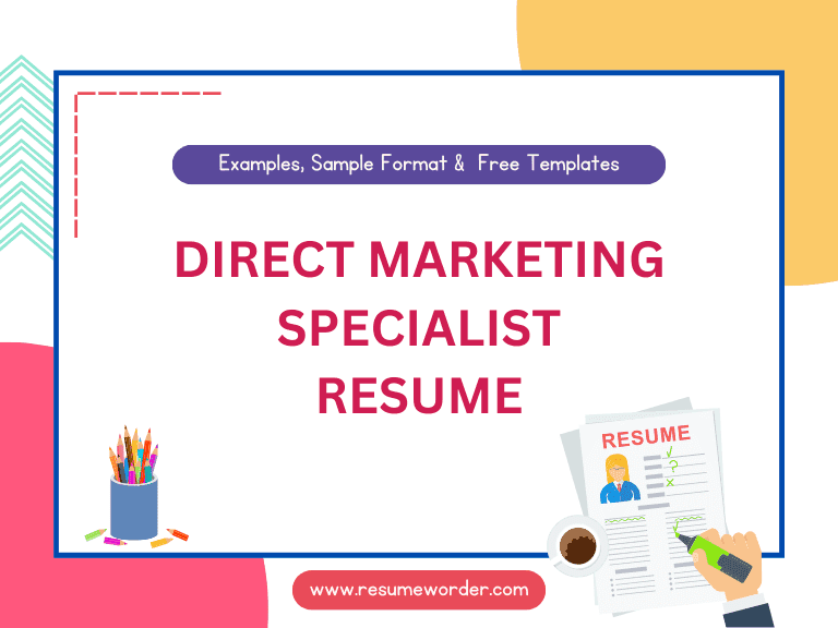 Direct Marketing Specialist Resume - Examples