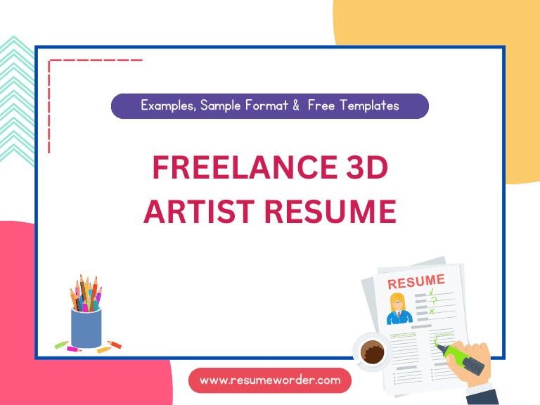Freelance 3D Artist Resume - Examples
