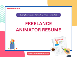 Freelance Animator Resume - Examples