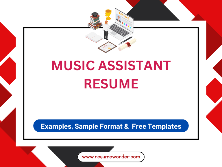 Music Assistant Resume - Examples