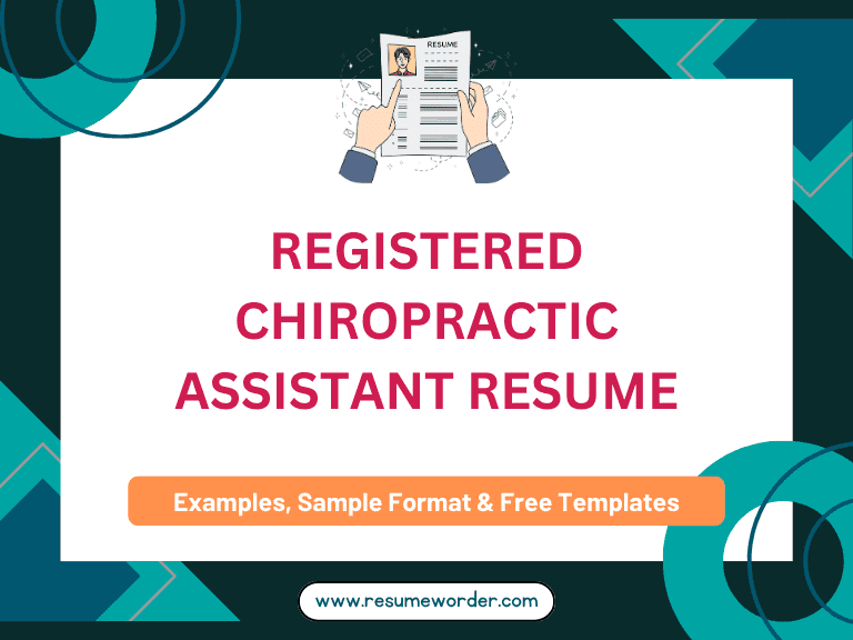 Registered Chiropractic Assistant Resume - Examples