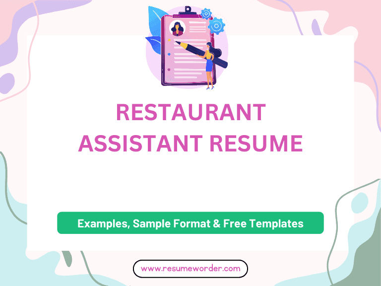 Restaurant Assistant Resume - Sample Templates