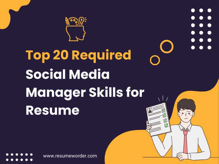 Social Media Manager Skills for Resume