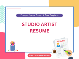 Studio Artist Resume - Examples