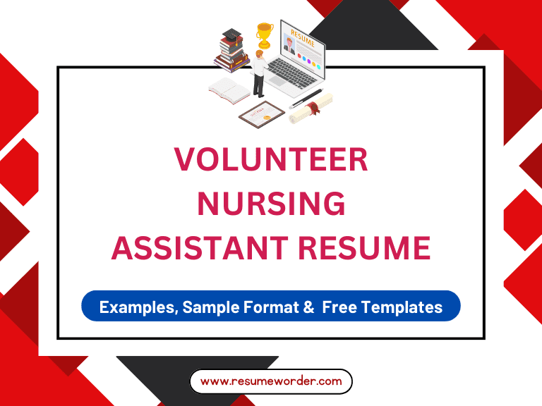 Volunteer Nursing Assistant Resume - Examples