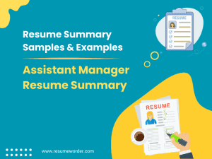 20+ Assistant Manager Resume Summary Examples & Samples