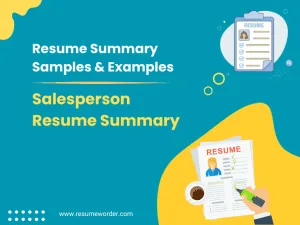 30+ Salesperson Resume Summary Examples & Samples