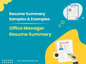 35+ Office Manager Resume Summary Examples & Samples