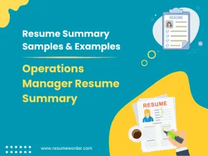 35+ Operations Manager Resume Summary Examples & Samples