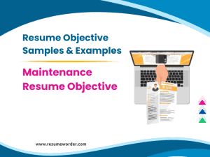 49+ Maintenance Resume Objective Samples & Examples