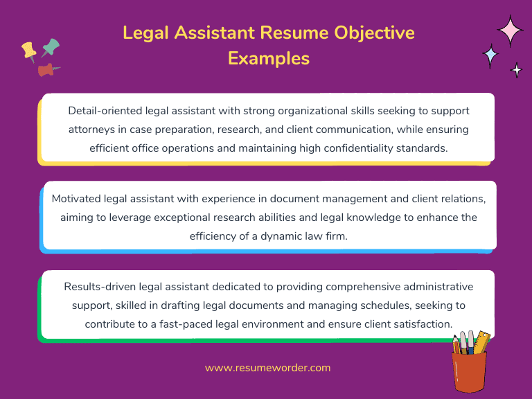 47+ Legal Assistant Resume Objective Examples & Samples 1 Legal Assistant Resume Objective Examples