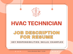 HVAC Technician Job Description for Resume