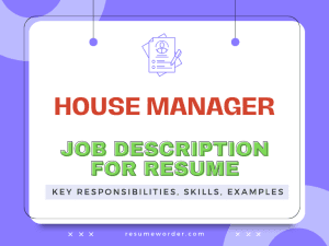 House Manager Job Description for Resume