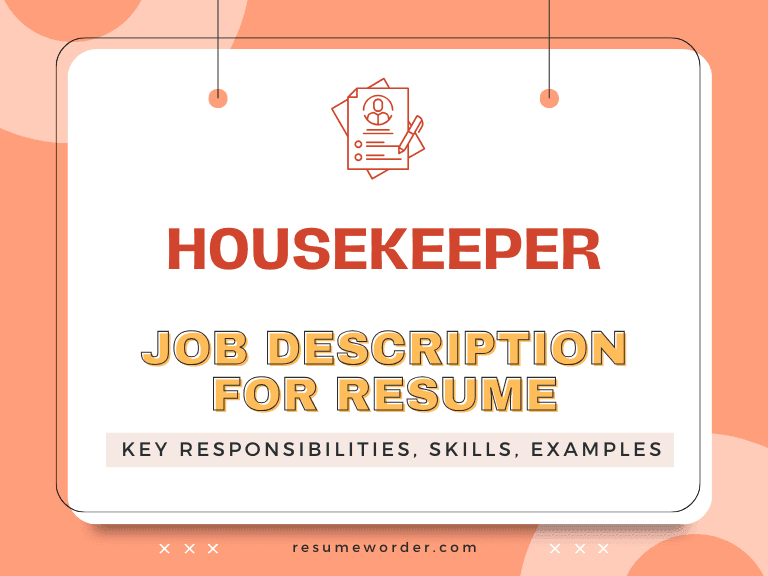 Housekeeper Job Description for Resume