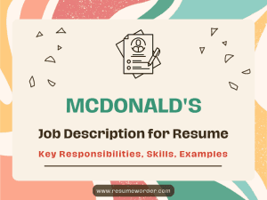 McDonald's Job Description for Resume