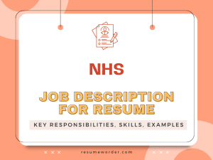 NHS Job Description for Resume
