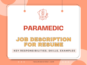 Paramedic Job Description for Resume