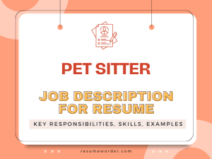 Pet Sitter Job Description for Resume