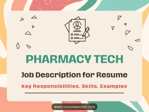 Pharmacy Tech Job Description for Resume