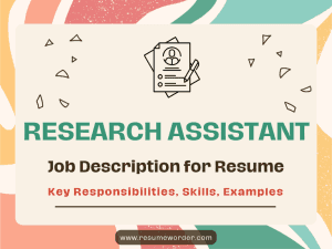 Research Assistant Job Description for Resume