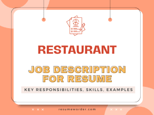 Restaurant Job Description for Resume