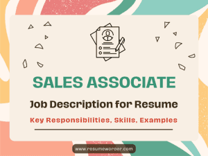 Sales Associate Job Description for Resume