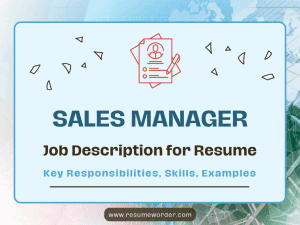 Sales Manager Job Description for Resume
