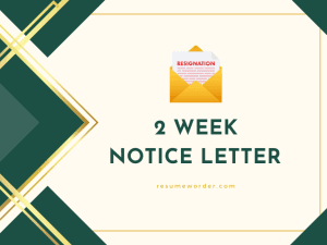 2 Week Notice Letter Format 15 Best Examples, Sample Templates
