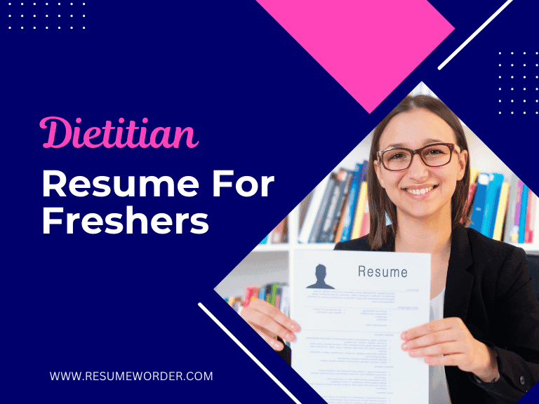 Dietitian Resume for Freshers