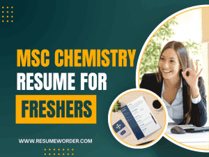 MSc Chemistry Resume for Freshers