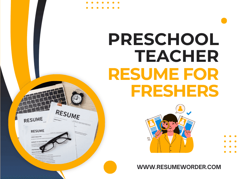 Preschool Teacher Resume for Freshers
